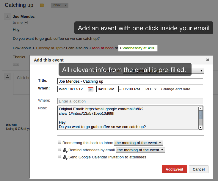Smart Calendar Assistant for Gmail Boomerang Calendar
